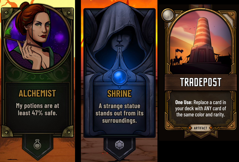 Theresa, the Shrine of Commerce and the Tradepost card